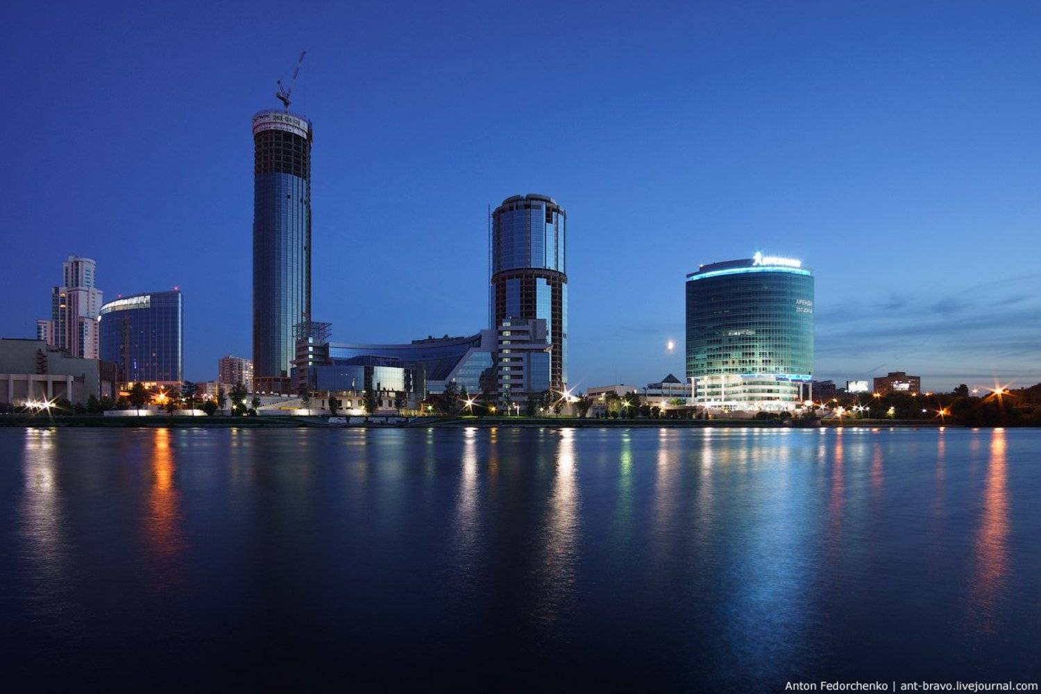 екатеринбург, ночь, сити, Антон Федорченко