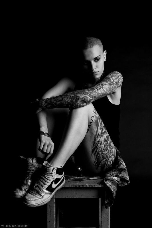 Black & white, Black and white, fremer, Portrait, robert, Studio, Портрет, Студия, Чб, Черно-белое Криста Судмалис фото превью