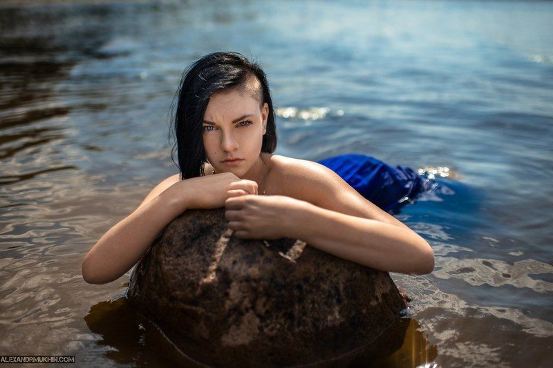 Арт-ню, Вода, Девушка, Ню, Природа, Финский залив Sasha фото превью