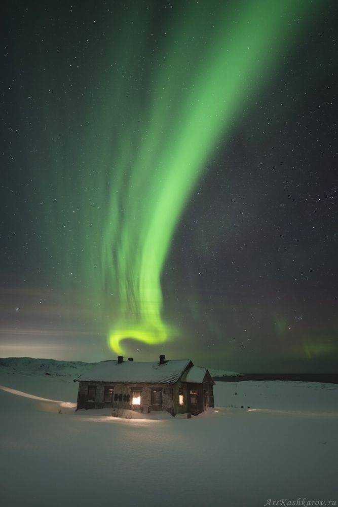 териберка, мурманская область, северное сияние, аврора, кольский, метеостанция,, Арсений Кашкаров