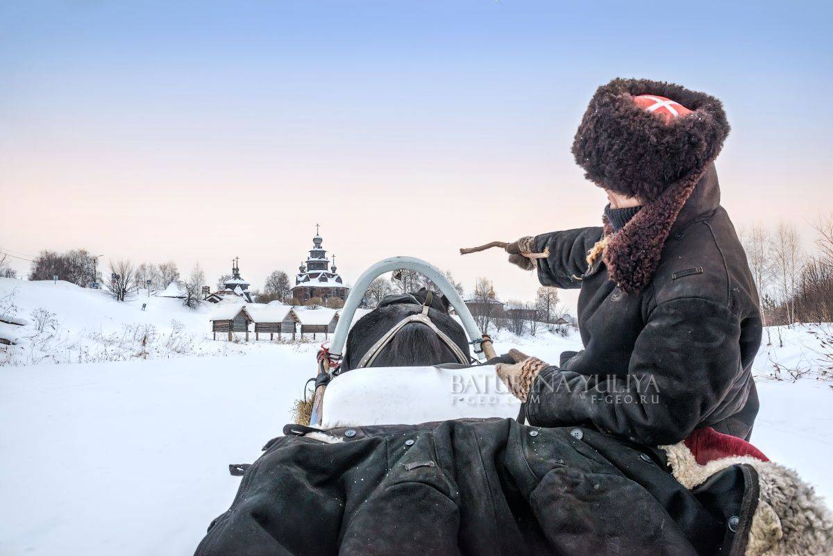 суздаль, сани, лошадь, музей деревянного зодчества, Юлия Батурина