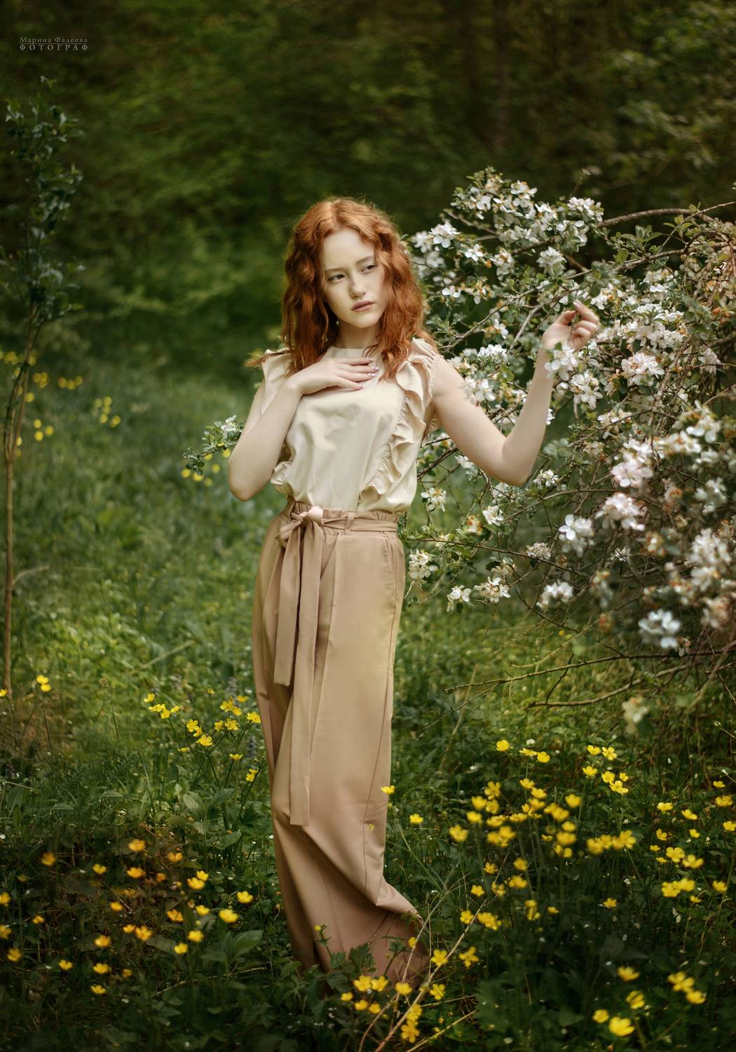 жанр, портрет, женский портрет, весна,  Мариночка