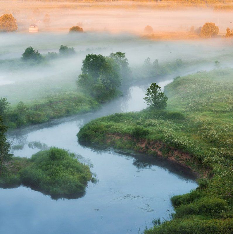 Туманное утро на Нерли. фото превью