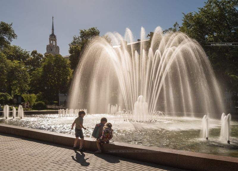 книга владыка моря, воронеж, россия, артем мирный, небо, artyom mirniy, voronezh, sunset, собор, свет, photoartist, фотохудожник, фонтан Город Воронеж (Россия) фото превью
