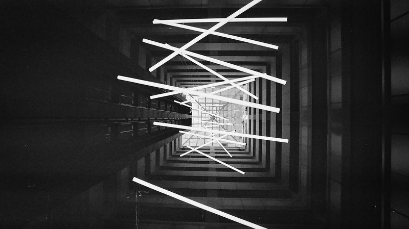 ilford, фотопленка, лампы, архитектура, атриум вверх фото превью