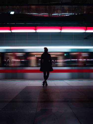Waiting for the metro