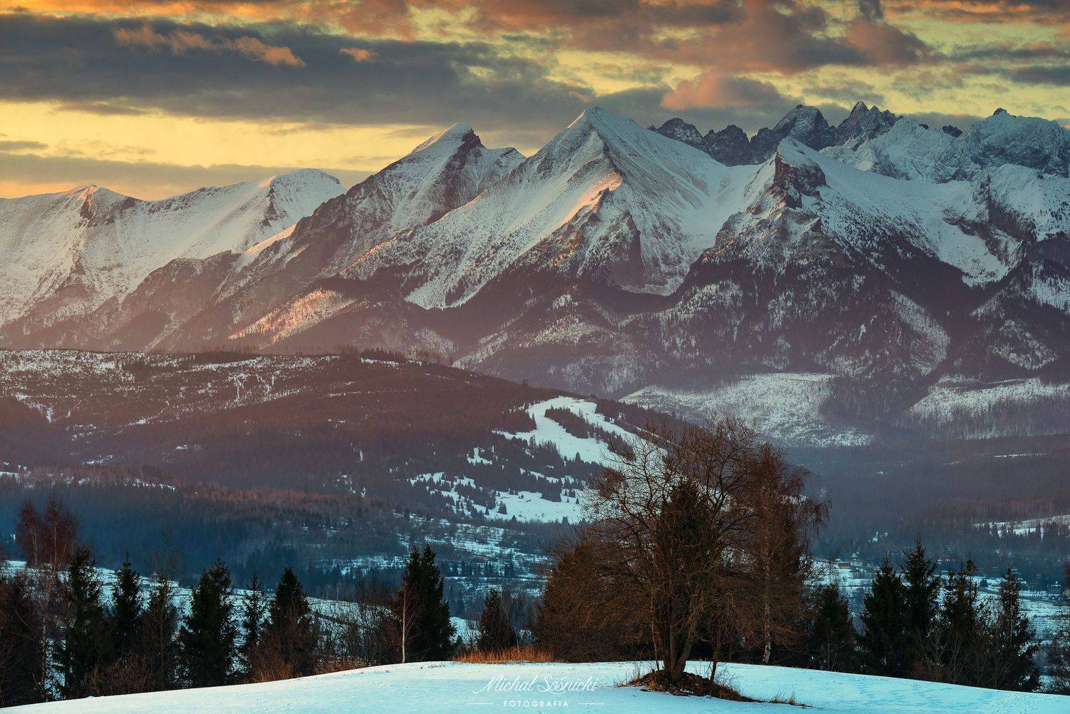#tree #winter #sunset #sky #wood #nature #amazing #earth #pics #photo #best #poland #pentax #benro #haida, Michał Sośnicki