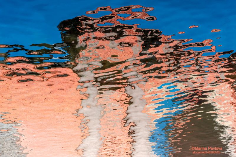 абстракция, акваабстракция, акваграфика, отражения на воде, петербургские акварели, парейдолия, nikon Лицо войны фото превью