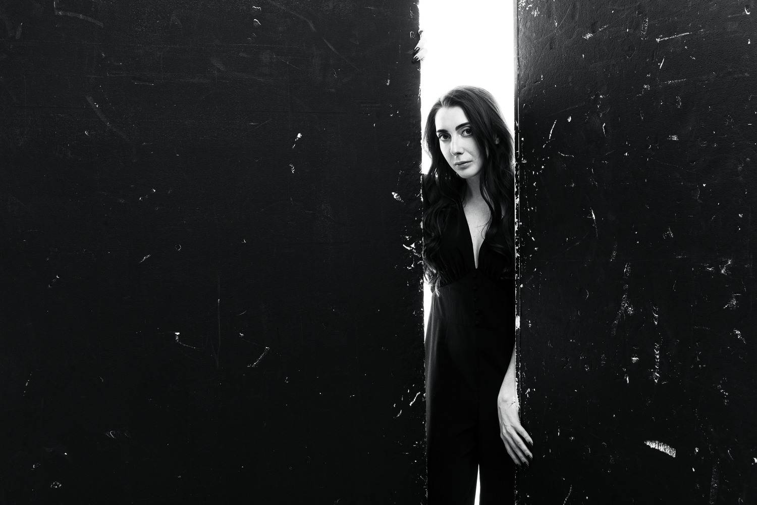 female, portrait, studio, black and white, Aleksandr Balakin