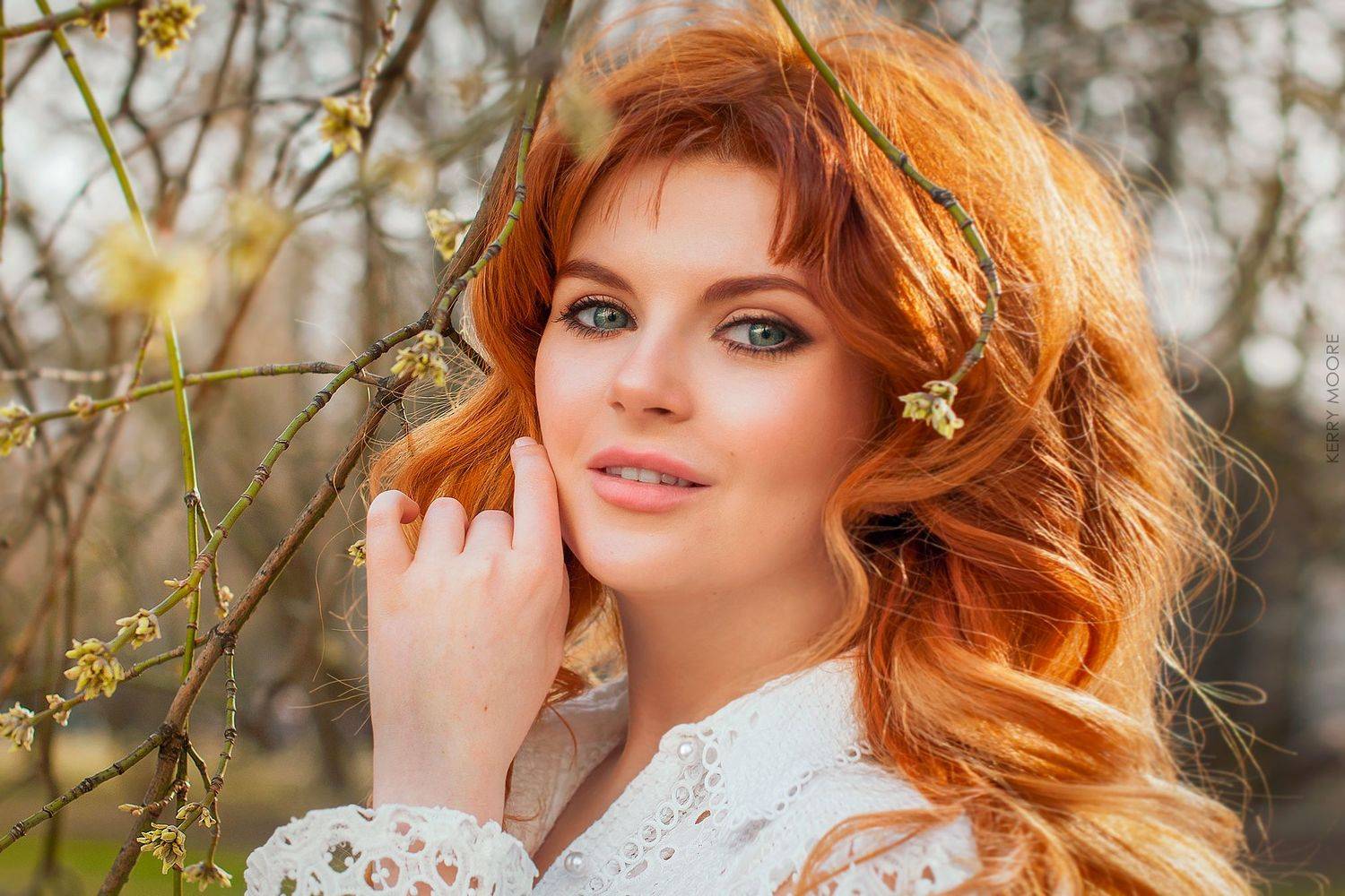 весна, девушка, рыжая, природа, портрет,  Kerry Moore