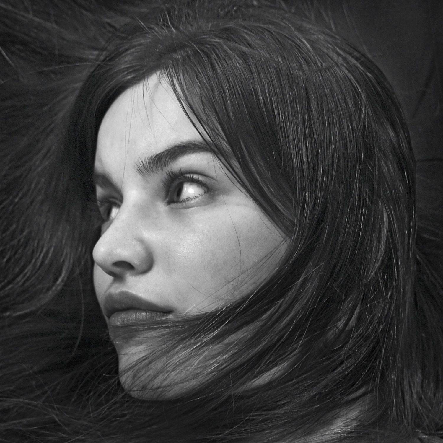 девушка, портрет, глаза, взгляд, волосы, апатиты, Николай Смоляк