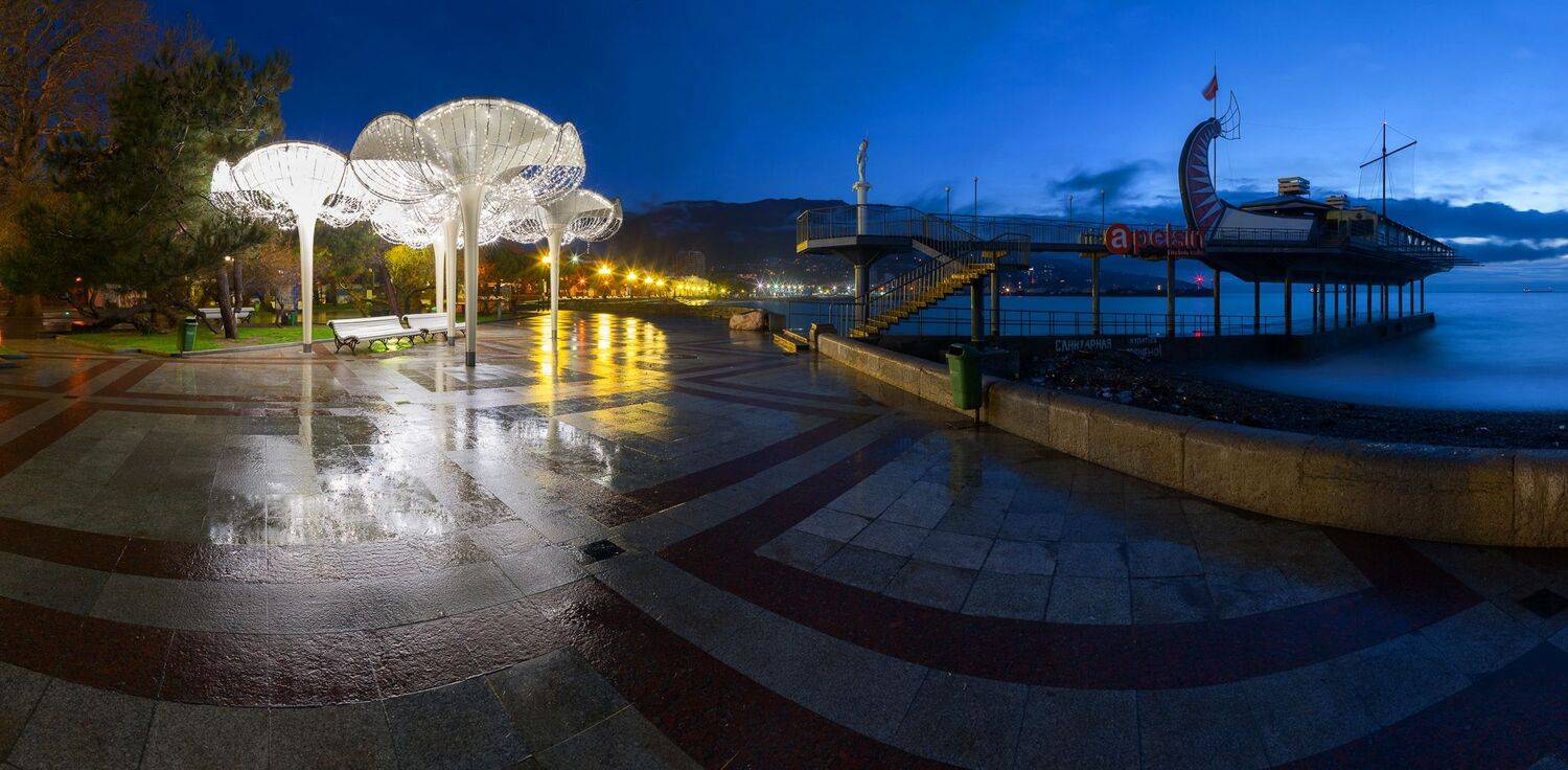 ялта, набережная, крым, набережная, черное море, ялтинский маяк, маяк, набережная ленина, ялтинский залив, мартьян, мыс мартьян, Serge Titov