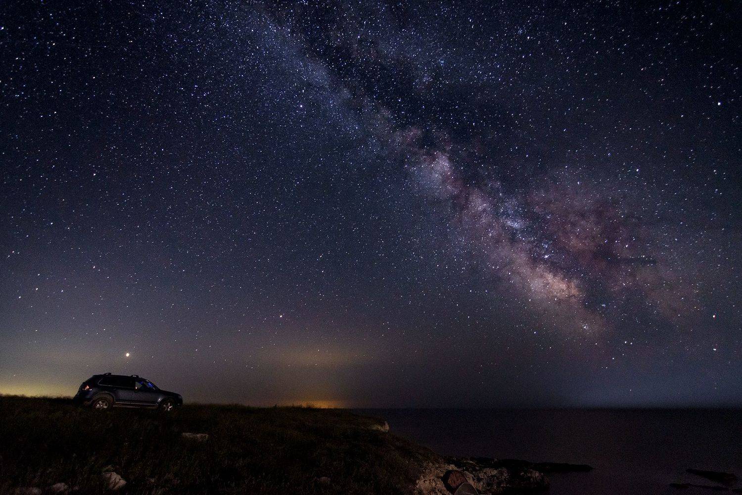 Тарханкут, Крым, звездное небо, млечный путь, Атлеш, лето 2021, Паниковский Виктор