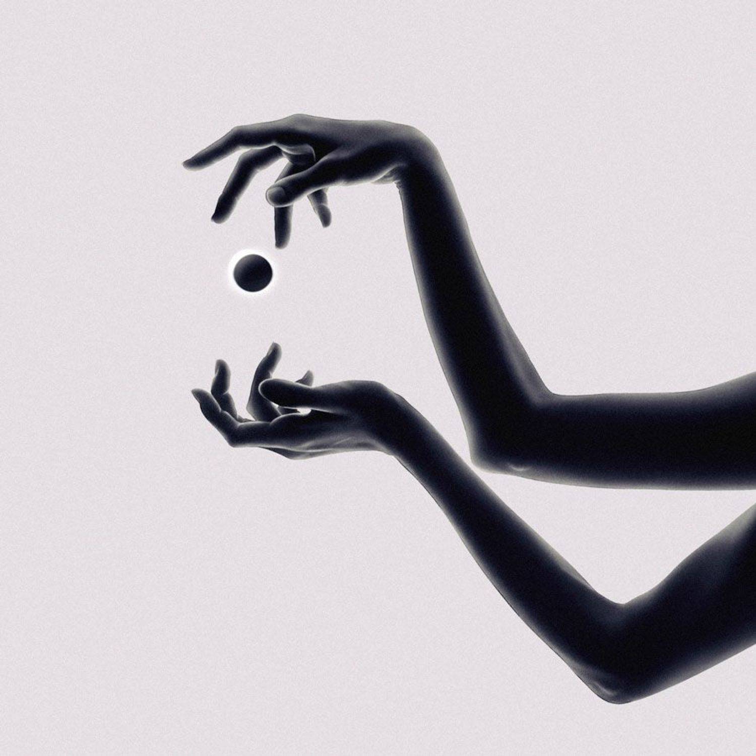 SURREAL,IMAGINATION,SURREALISM,ART,BLACK,WHITE,LIGHT,DARK,DOT,ARM,HAND,MINIMALISM,FINE ART,CONCEPTUAL,WOMAN HAND, Ernehir Nur