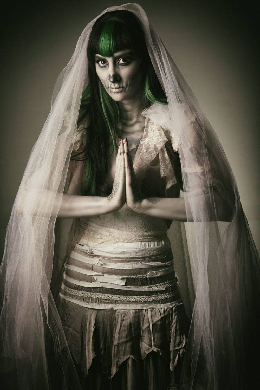 People,Portrait,Color,Skull,MUA,Makeup,Bride, Rozman Erik