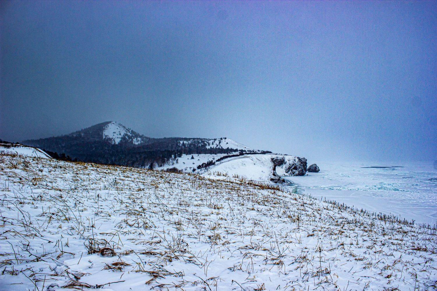 горы море лед снег океан вода берег пейзаж , Сергей Лашнев
