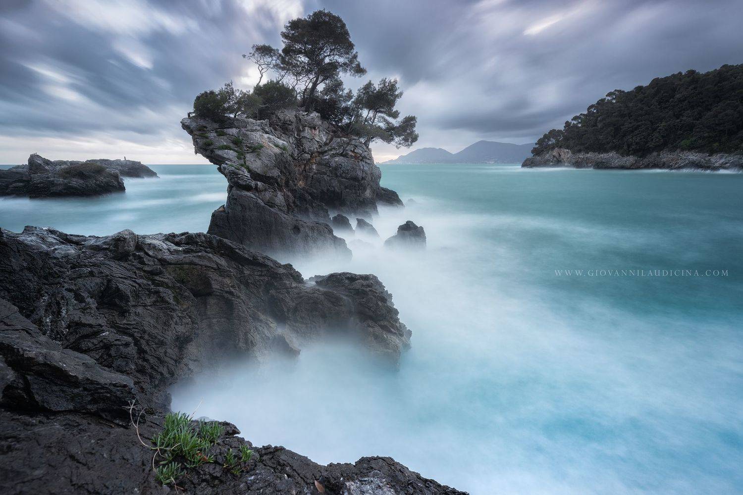 italy, liguria, fiascherino, gulf of poets, la spezia, mediterranean, long exposure, sea, rock, sky, cloud, light, coast, landscape, amazing, scenic, travel, destination, coastline, natural, outdoor, Giovanni Laudicina