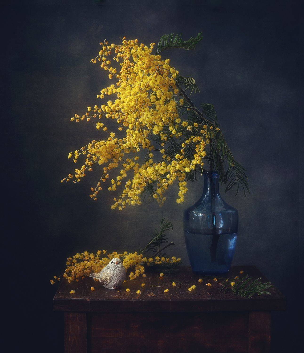 натюрморт,композиция,цветы,мимоза,весна, Наталия К