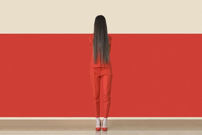 портрет, модель, арт, концепт, цвет, красный Хамелеон фото превью