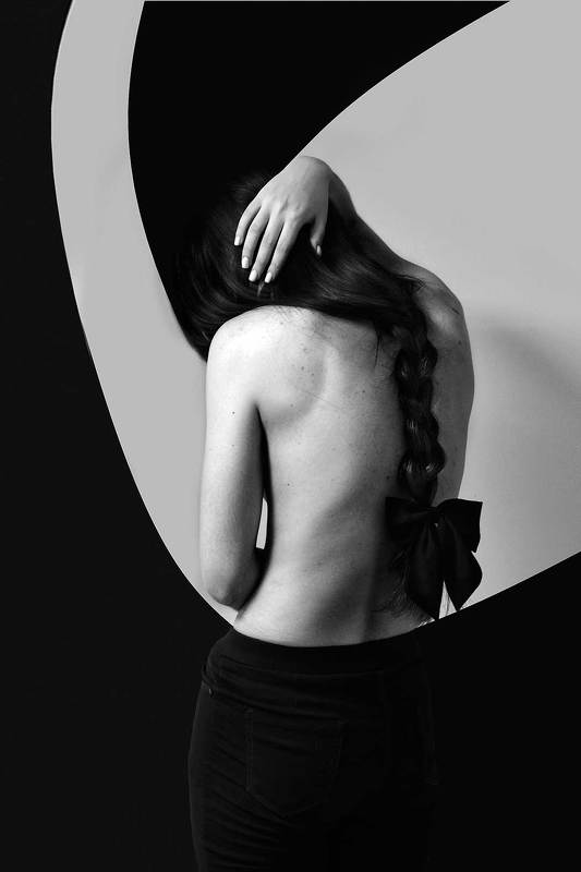 портрет, модель, арт, концепт, чёрно-белый, монохром Хамелеон 2 фото превью