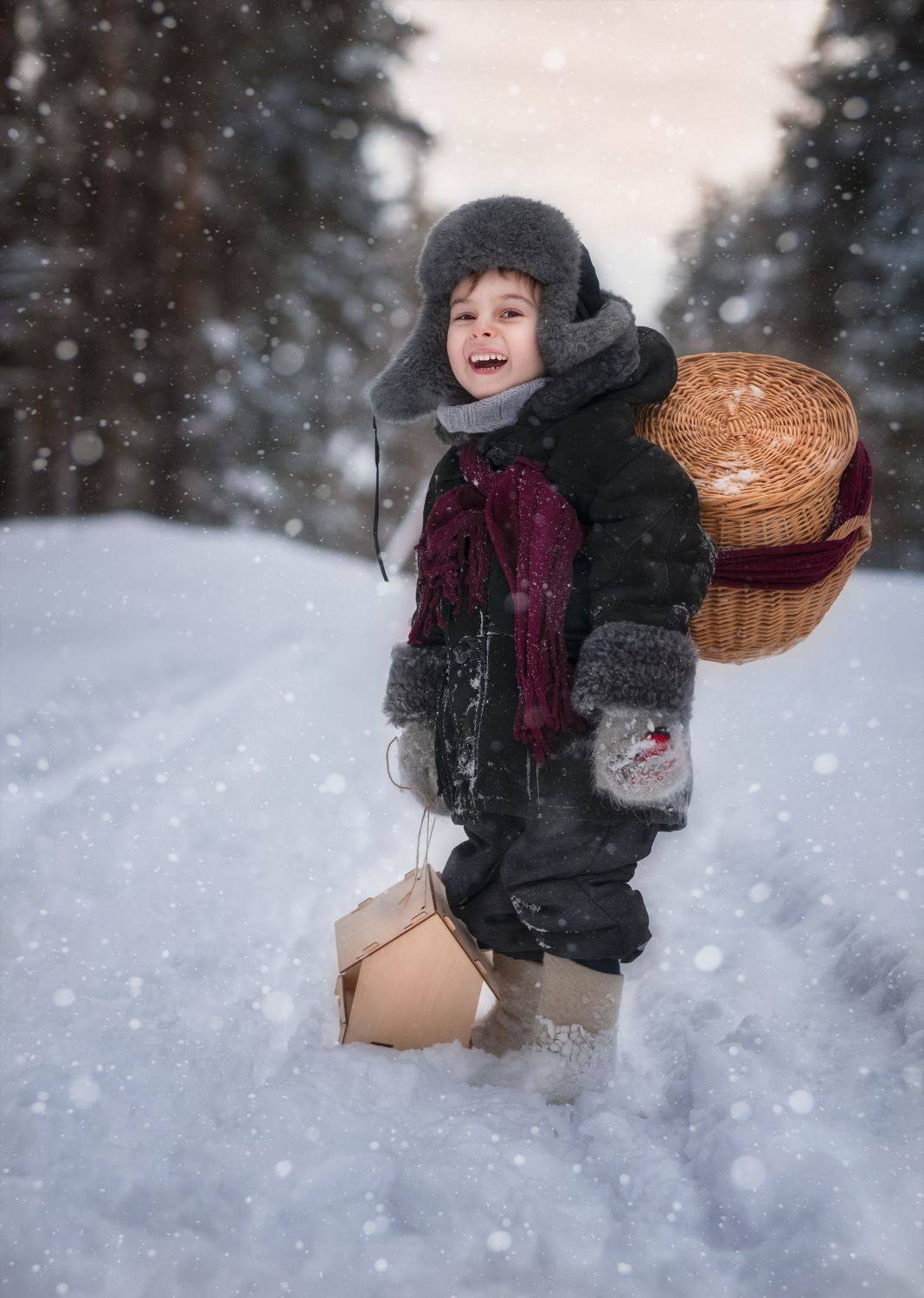 зима,снег,зимний день,счастье,любовь,дети,ребенок, мальчик, Ирина Ефимова