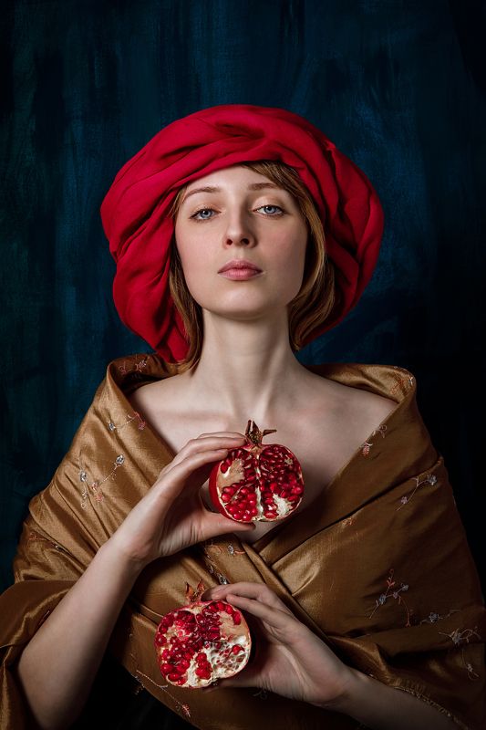 портрет fineart fineartportrait девушка  beautiful Девушка с гранатами фото превью
