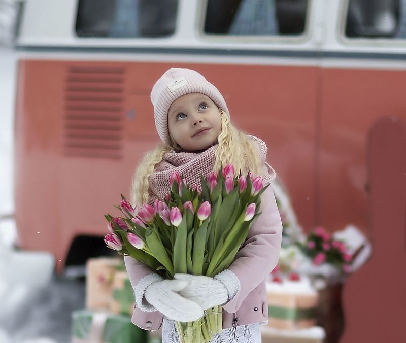 девочка,весна,тюльпаны,красота, child, spring, beautiful, nature Весна фото превью