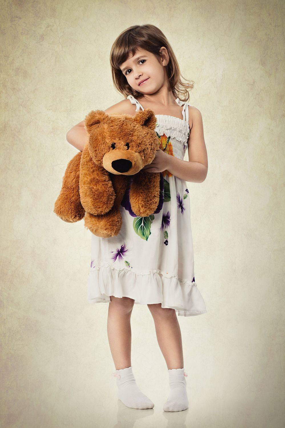 девочка, студия, художественное фото, портрет, fine art, мишка, игрушка, Ренц Геннадий