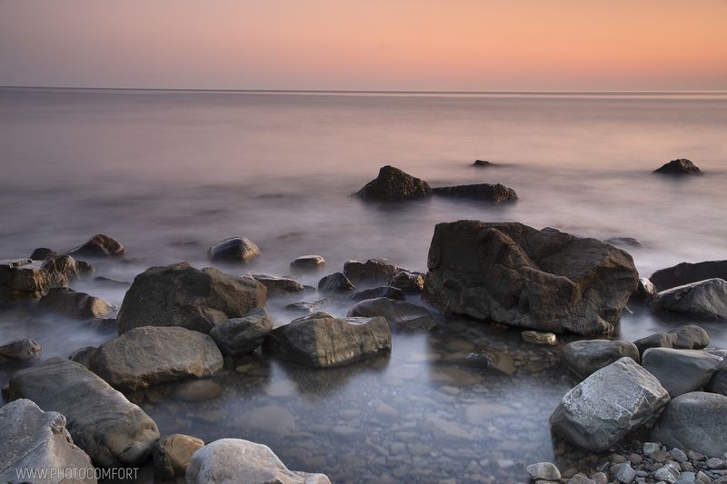 море, закат, розовый, Крым Розовый закат фото превью