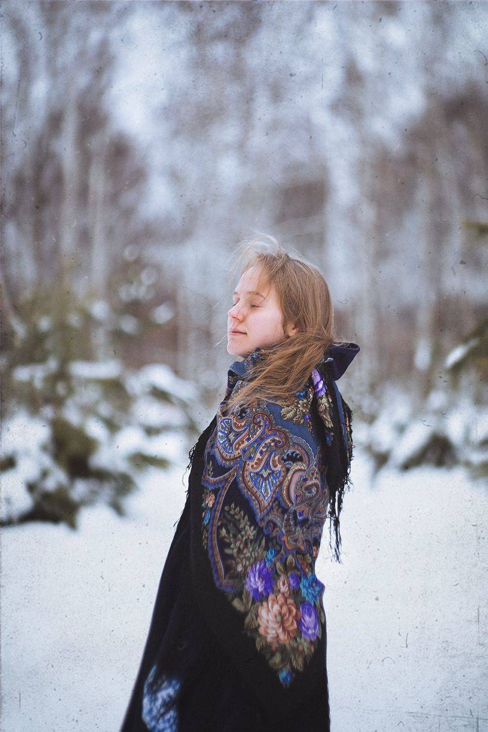 Портрет, фотосессия, зима, русская зима, лес, гелиос, Башкатова Юлия