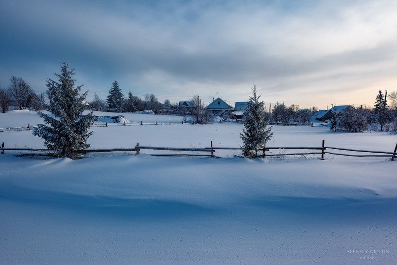 Зимний вечер фото превью