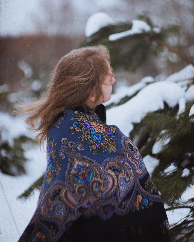 Портрет, фотосессия, зима, русская зима, лес, гелиос Алиса ... зима фото превью