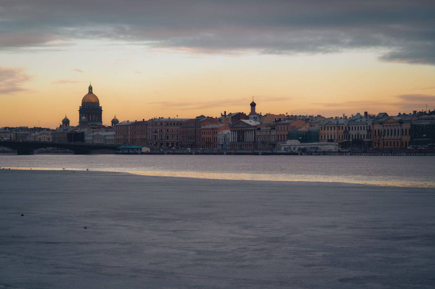 saint, prtersburg, sunset, architecture, cathedral, winter,  sunlight, city, neva, river, church,, Бугримов Егор