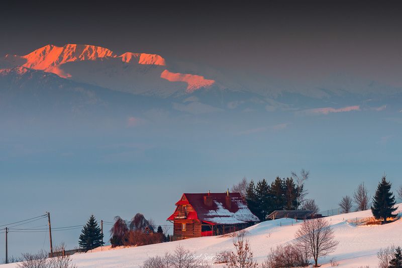 #tree #winter #sunset #sky #wood #nature #amazing #earth #pics #photo #best #poland #pentax #benro #haida The house... фото превью
