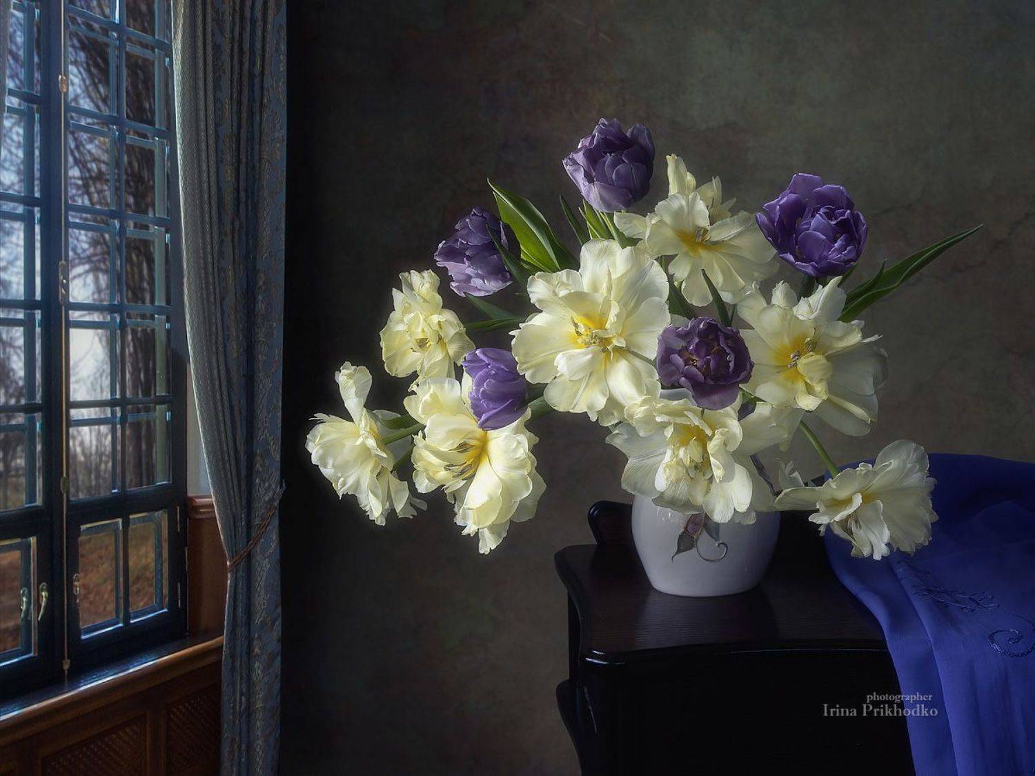 натюрморт, цветы, букеты, тюльпаны, интерьер, Приходько Ирина