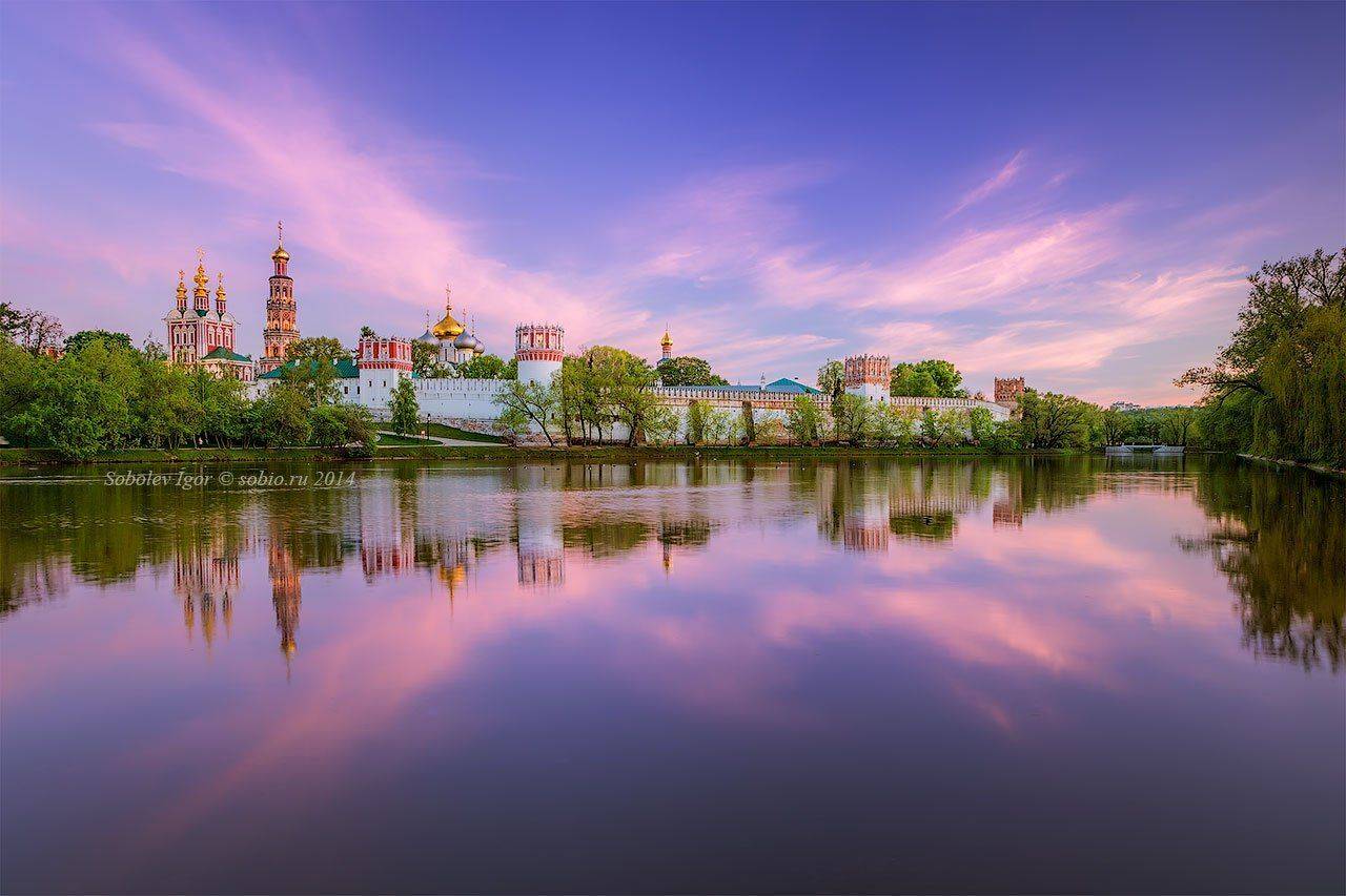 вечер, москва, новодевичий монастырь, Соболев Игорь
