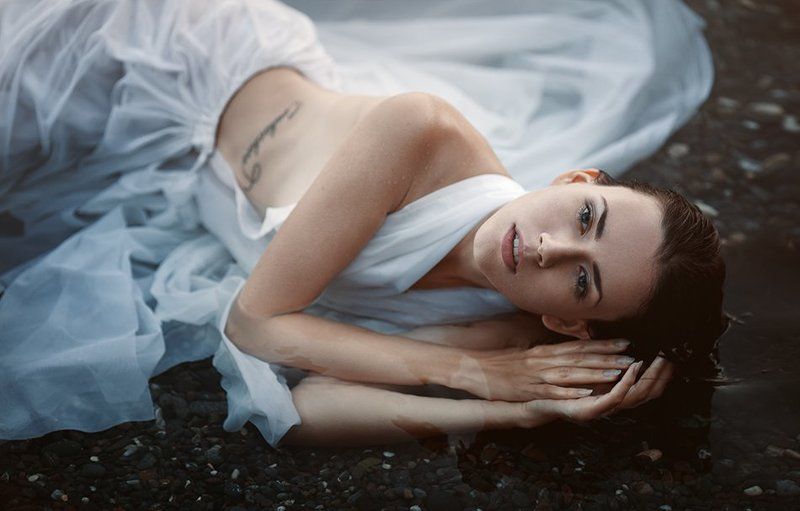 Eyes, Hands, Look, Photo, Photography, Portrait, Water, Woman Ann фото превью