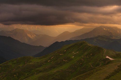 Закат в горах