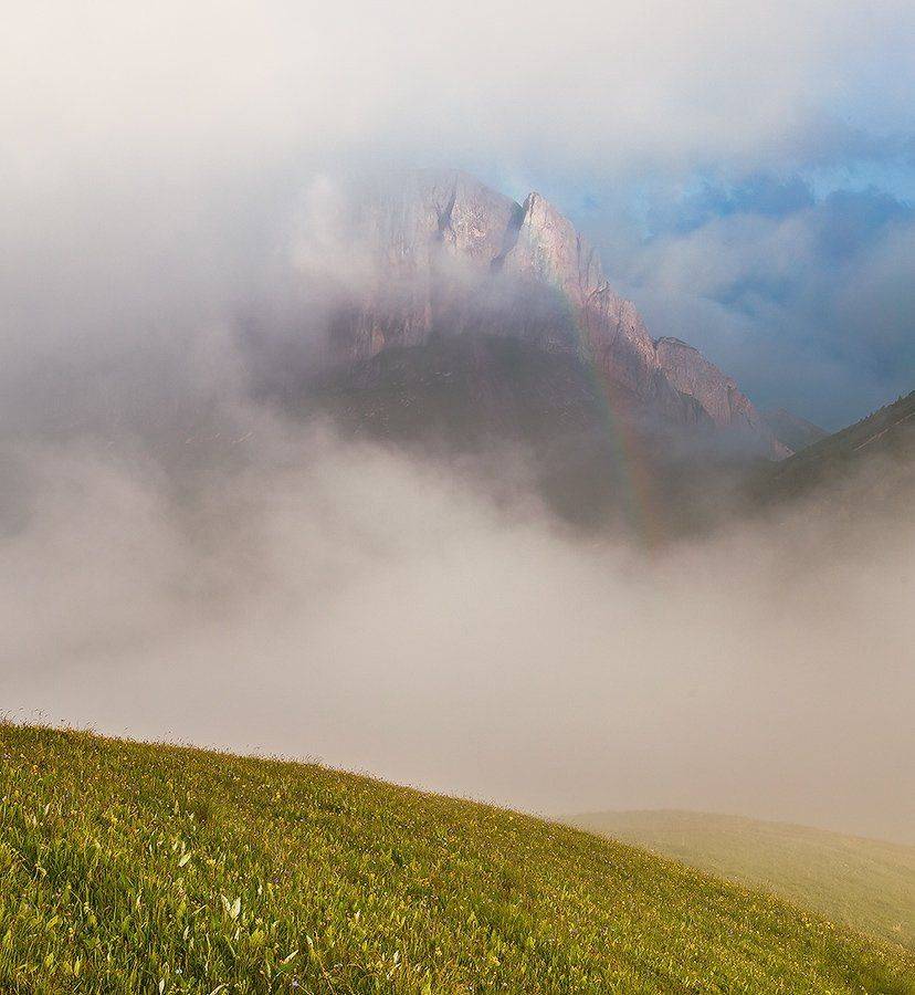 западный, кавказ, лето, июнь, ачешбок, радуга, Николай Мысливцев