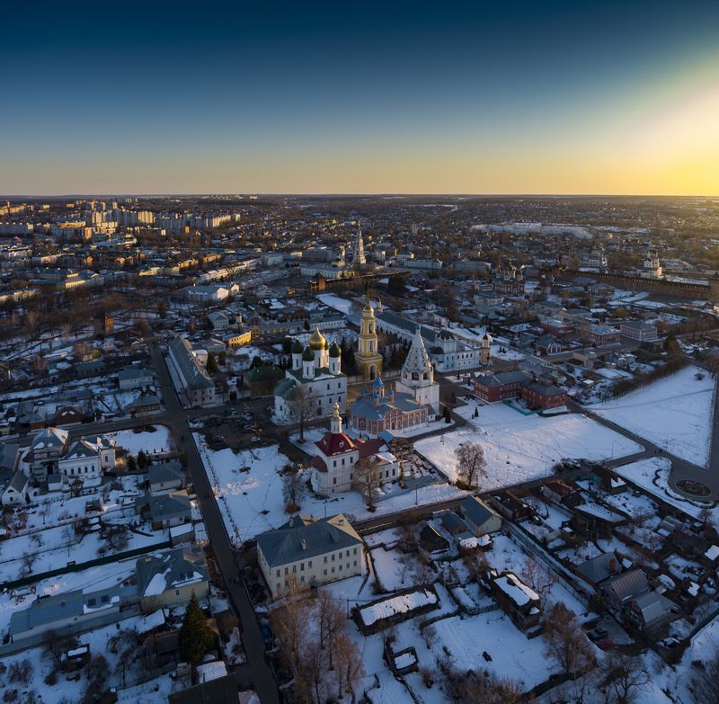 Весенний закат в Коломне  фото превью