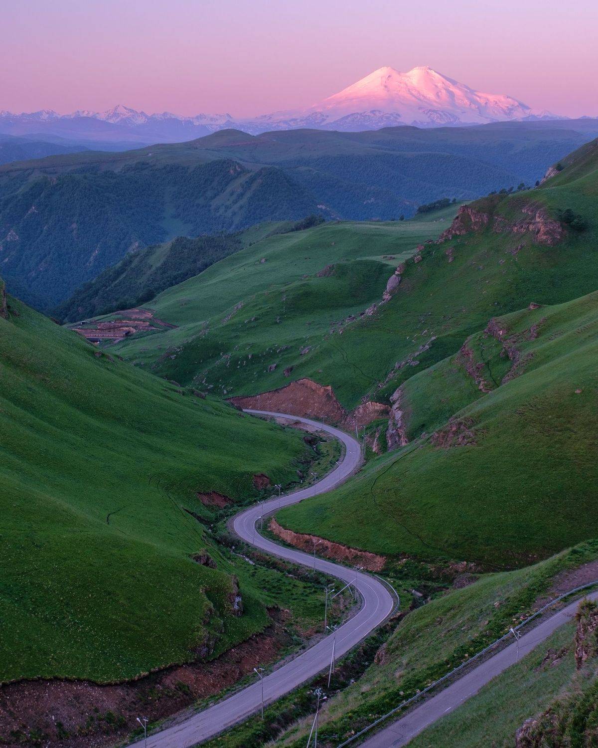 рассвет, эльбрус, горы, утро, Леонтьев Константин