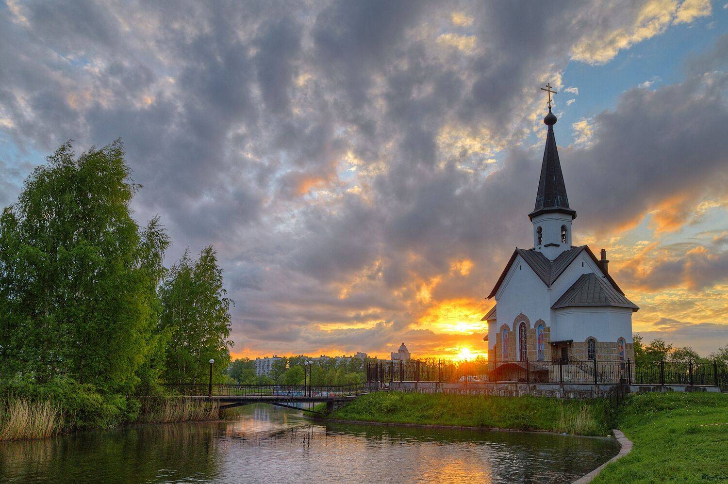 пулковский парк, санкт-петербург, закат, храм, церковь, Alexey Belov