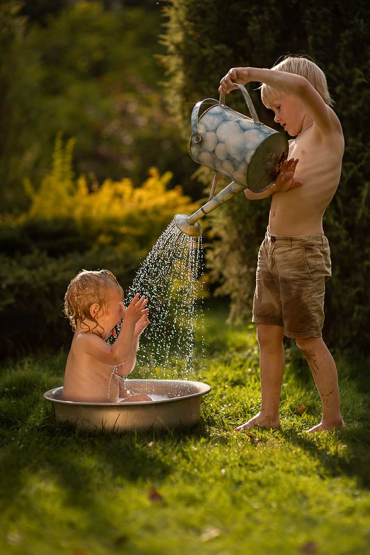 дети, детство, лето, дача, солнце, childhood, summer Летние забавы фото превью