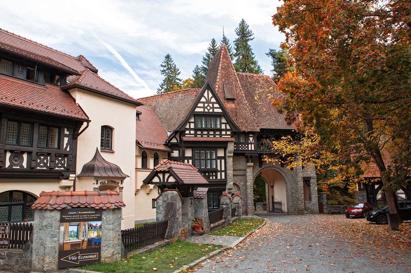 карпаты, румыния, синая, осень, город Синая фото превью