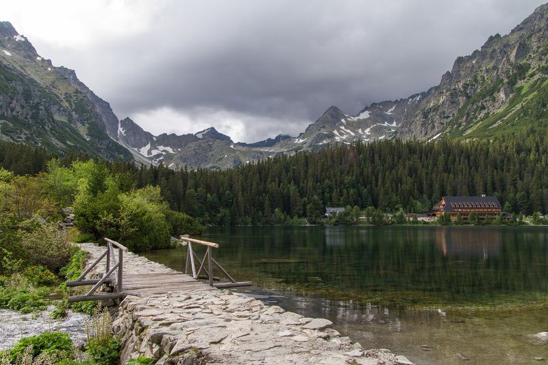 словакия, татры, озеро, пейзаж, горы Попрадске плесо фото превью