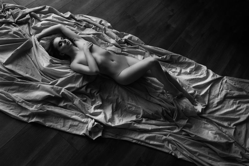 ню, будуар, девушка, портрет, черно-белое, грудь, талия, линии, женщина, тело без названия фото превью