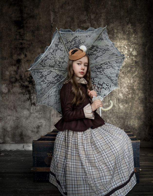 студийный портрет, детский портрет, концептуальное, ретро, винтаж Вероника фото превью