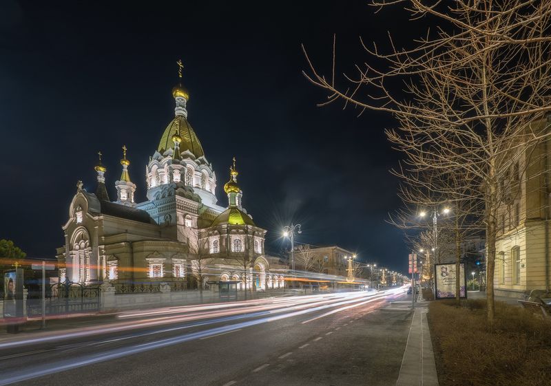Собор Покрова Пресвятой Богородицы. Ночной Севастополь фото превью