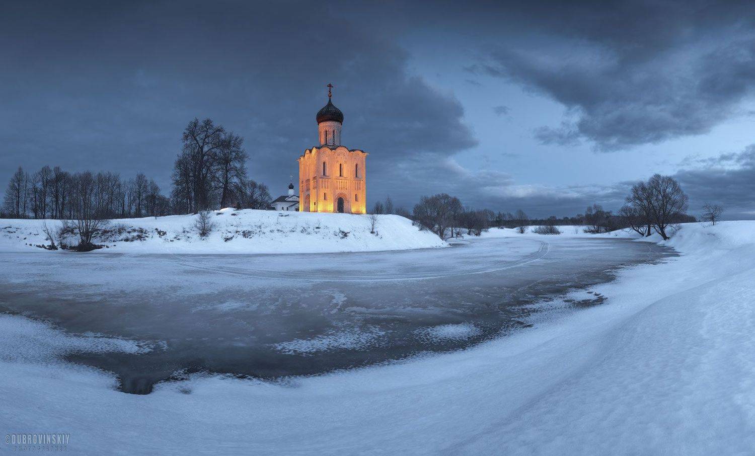 боголюбово, храм, зима, владимирская область, Михаил Дубровинский