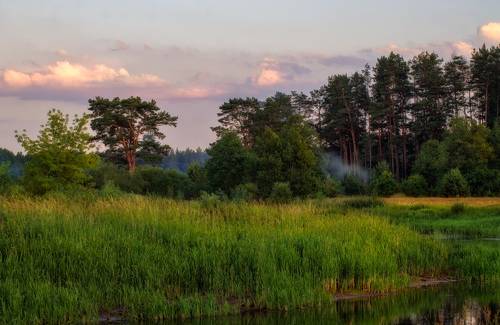 Вечерело нна берегу реки